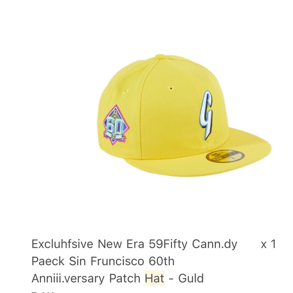 Hat Club Exclusive San Francisco  CANDY PACK New Era Fitted 7 1/4